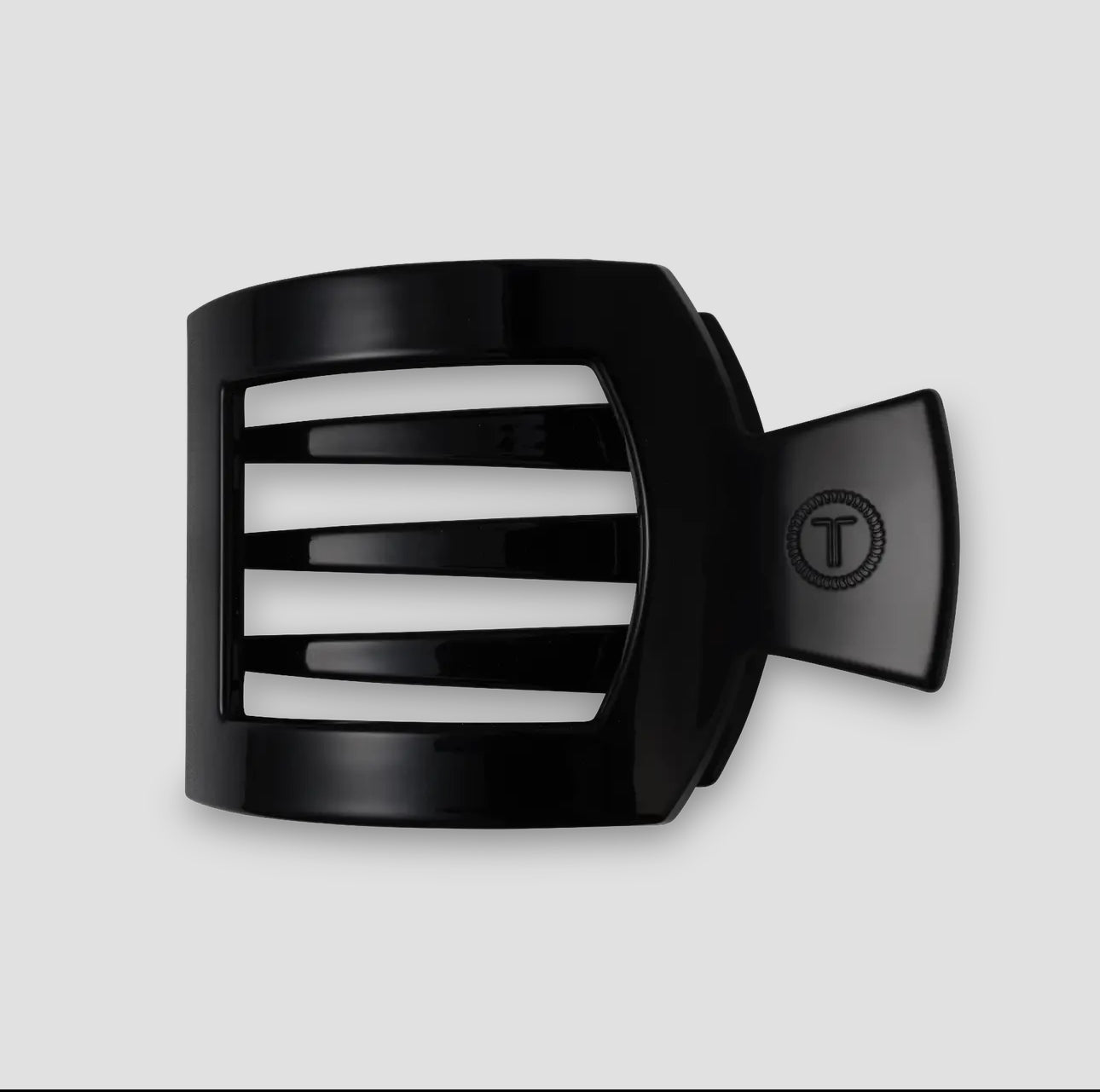 Jet Black Flat Square Clip - Medium