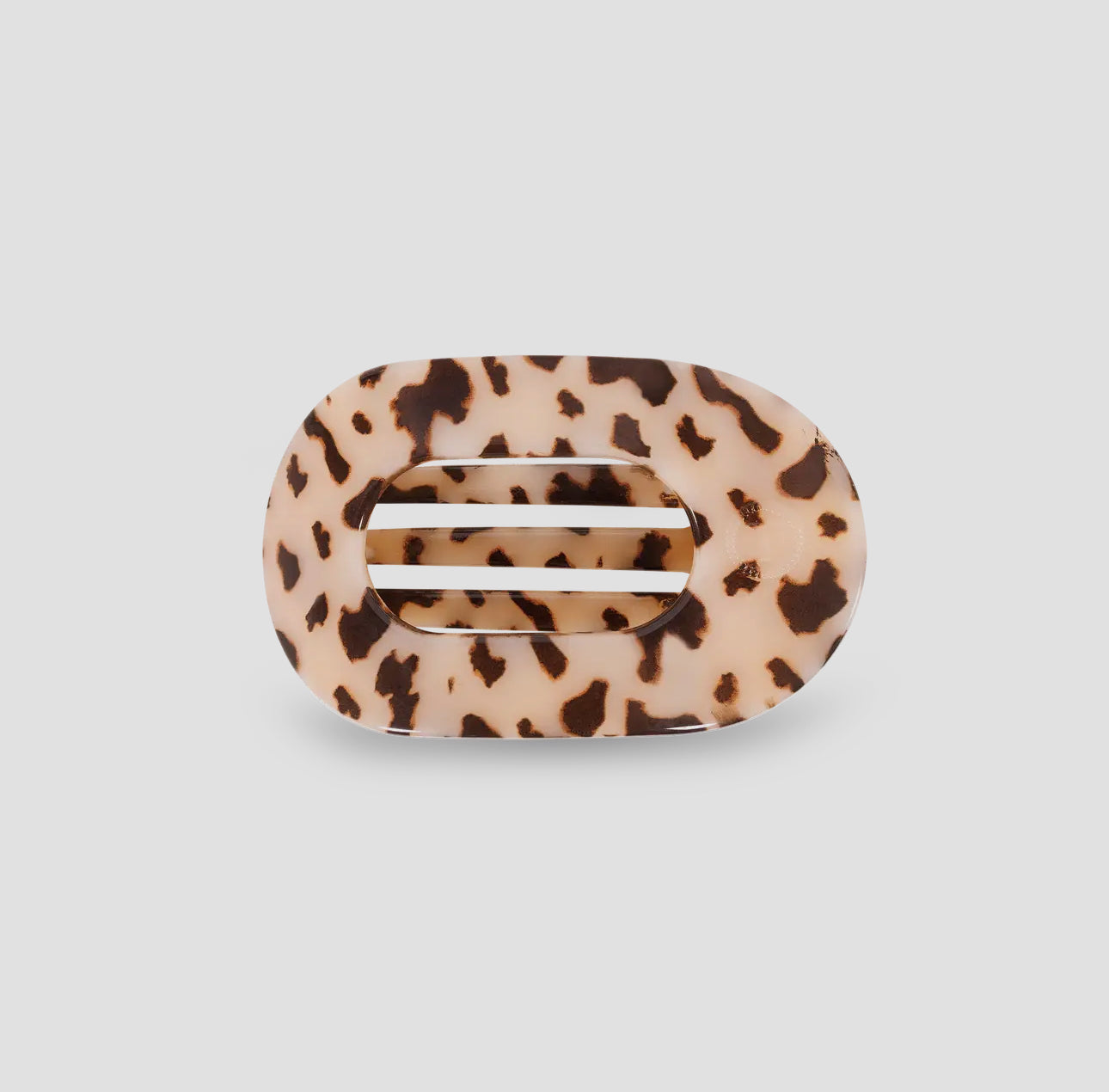 Blonde Tortoise Round Flat Clip - Small