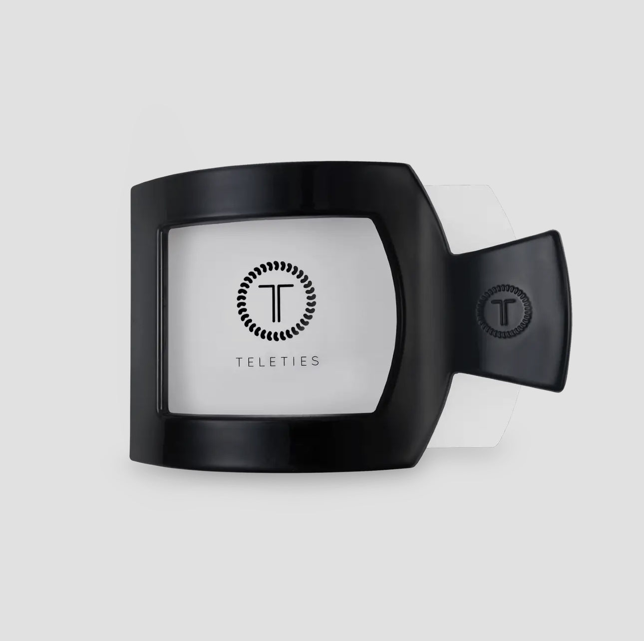 Jet Black Flat Square Clip - Medium