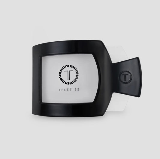 Jet Black Flat Square Clip - Medium