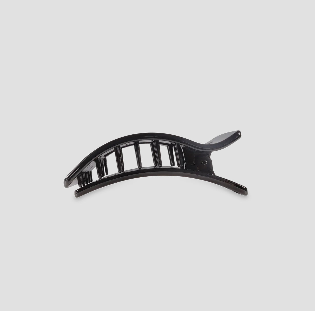 Jet Black Flat Rectangle Clip - Small