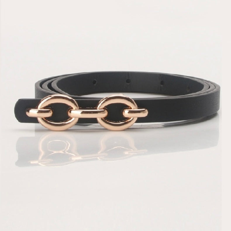 Skinny Chain Link Belt (Black)