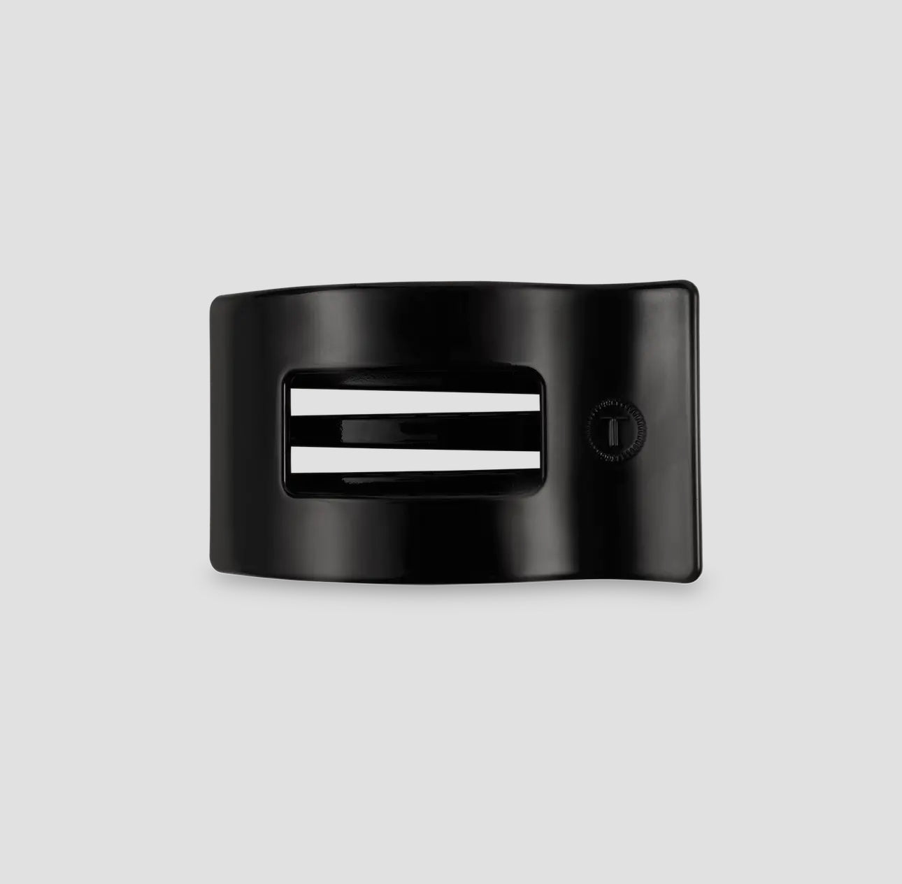 Jet Black Flat Rectangle Clip - Small