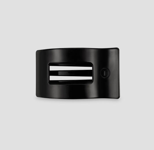 Jet Black Flat Rectangle Clip - Small