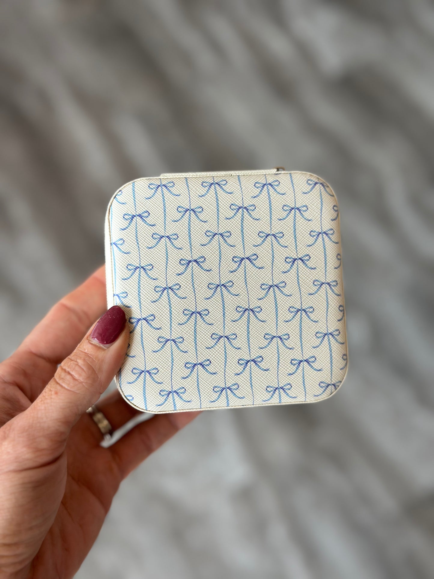 Bow Print Jewelry Travel Case
