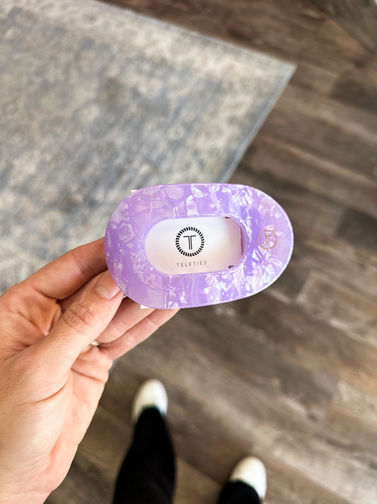 Lavender Mist Round Flat Clip - Medium