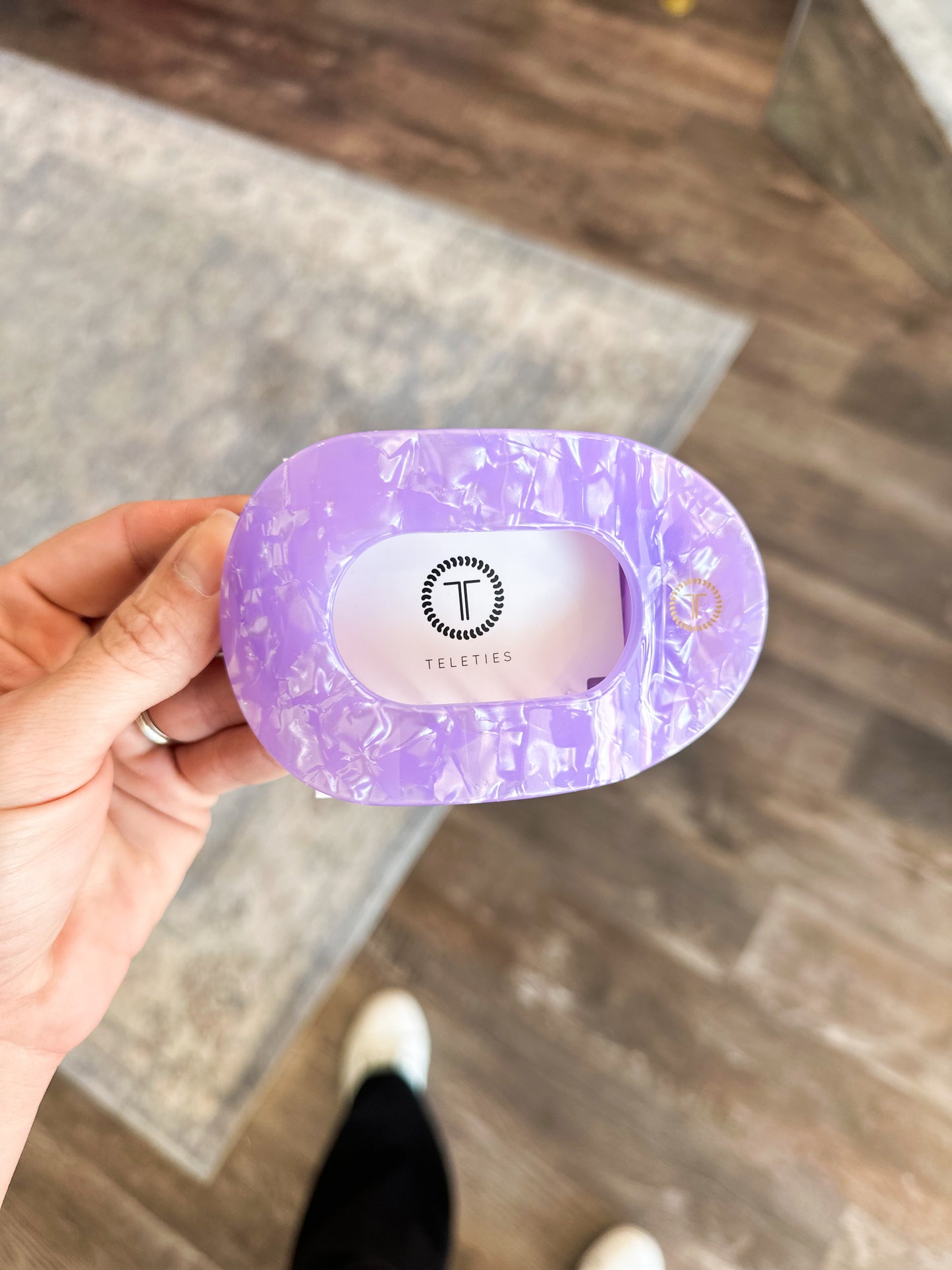 Lavender Mist Round Flat Clip - Large