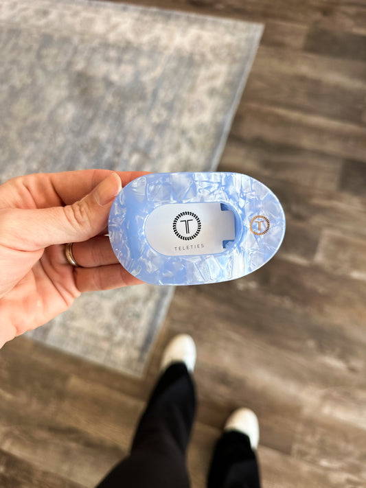 Blue Lagoon Round Flat Clip - Small