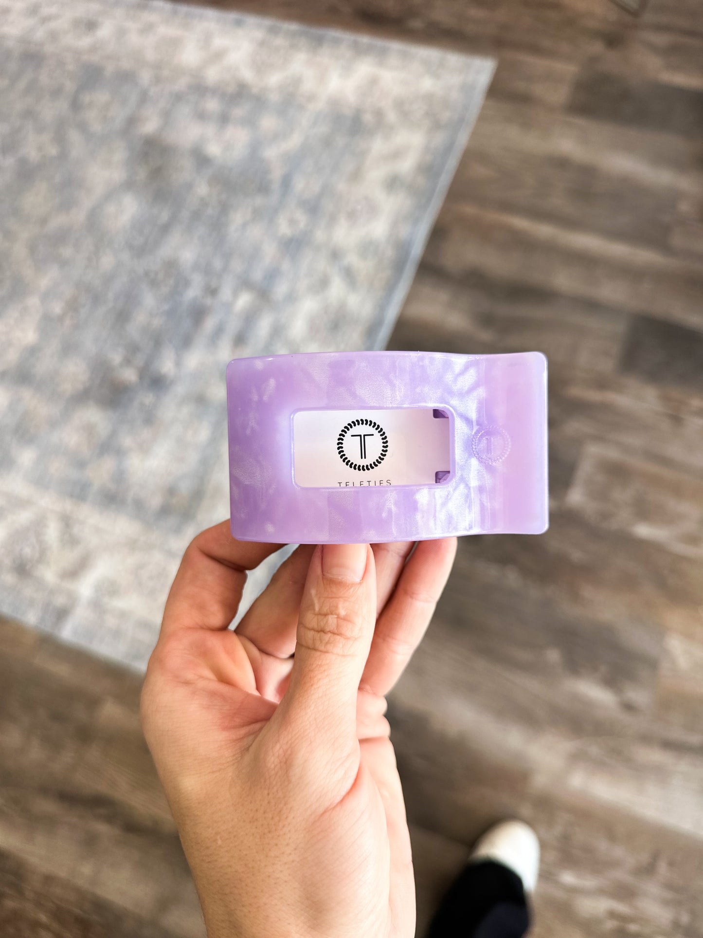 Lavender Mist Flat Rectangle Clip - Small