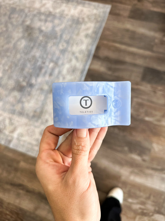 Blue Lagoon Flat Rectangle Clip - Small