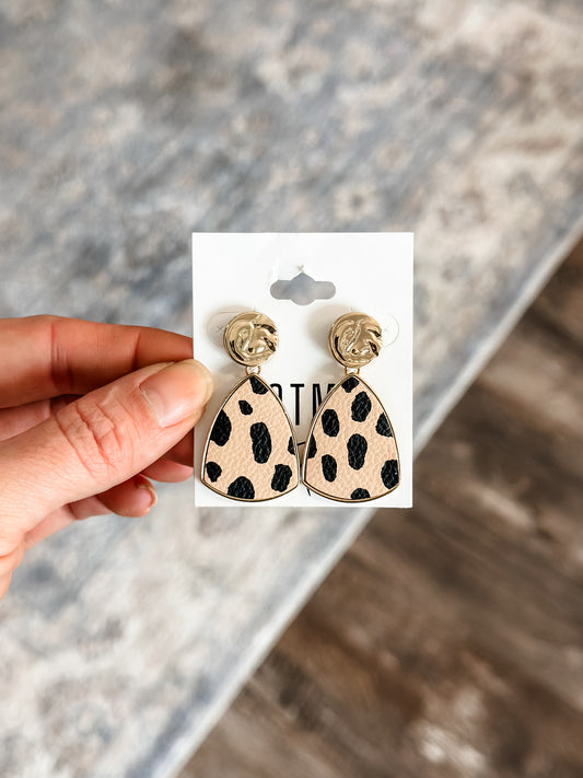 Leopard Dangle Earrings