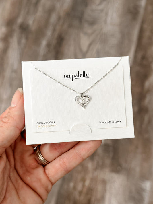 Heart Necklace (Silver)