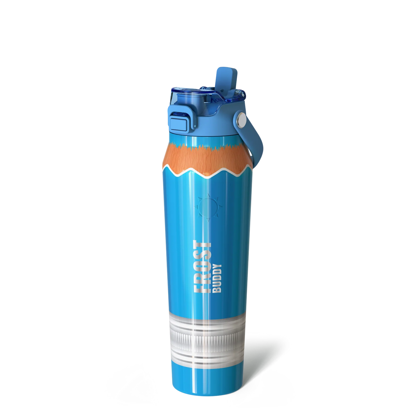 Blue Pencil Bottle Buddy 32oz