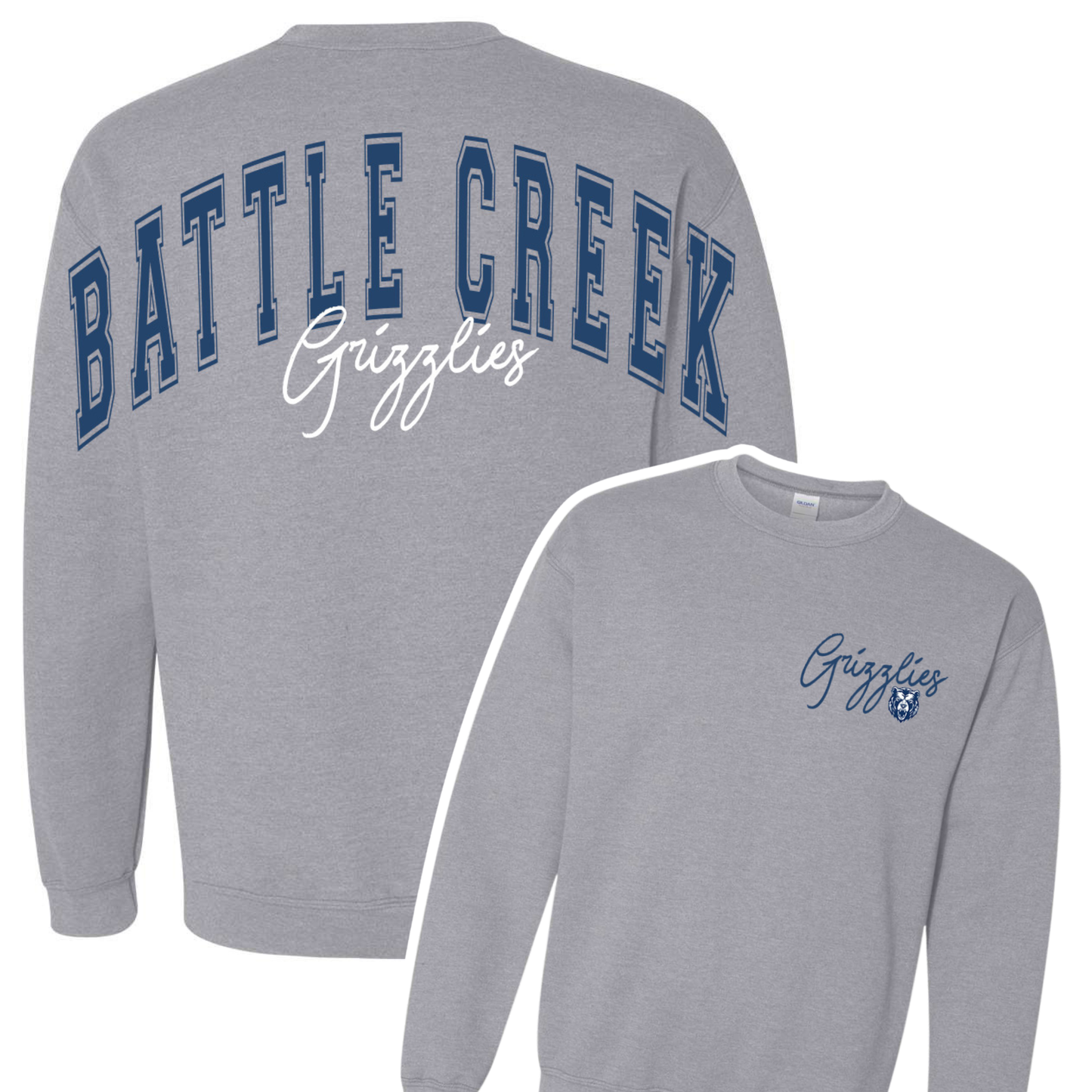 Preorder Custom Arm to Arm Crewneck - BC Grizzlies