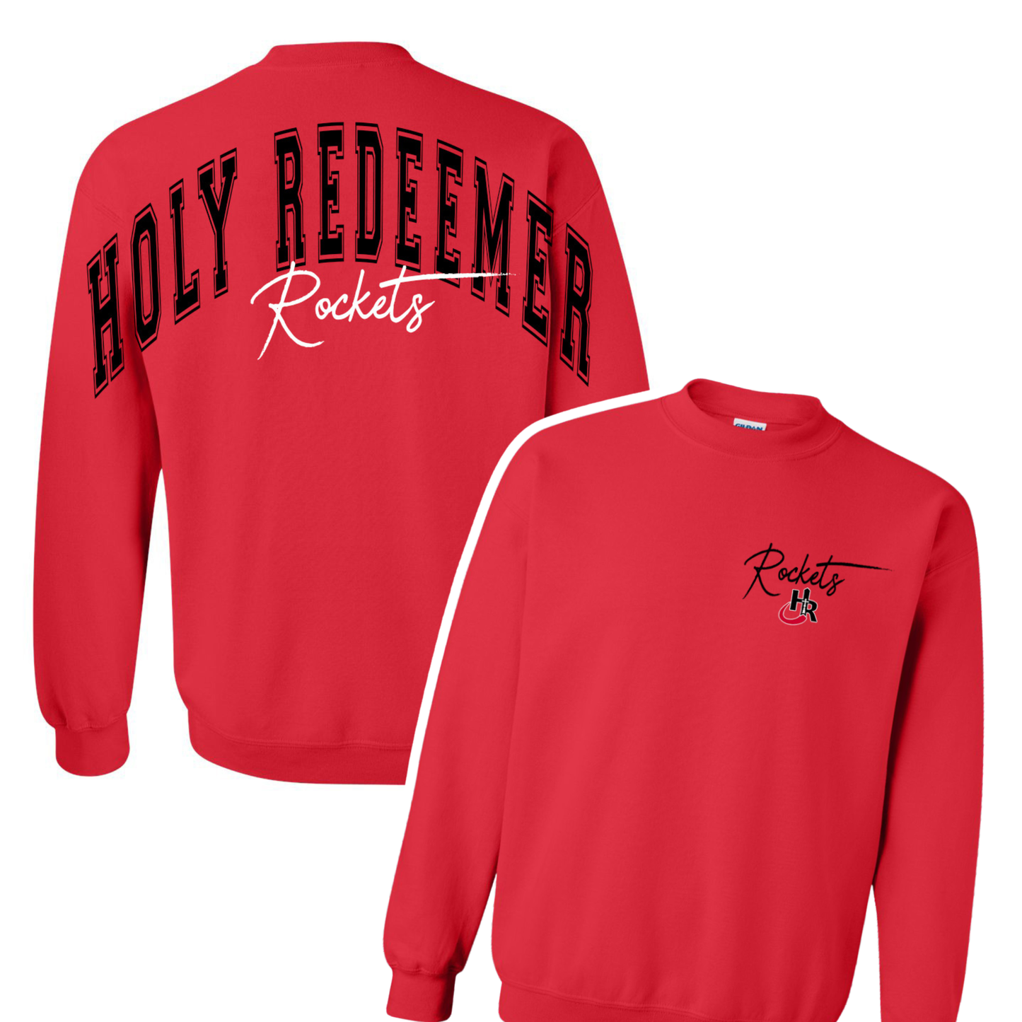 Preorder Custom Arm to Arm Crewneck - Holy Redeemer Rockets