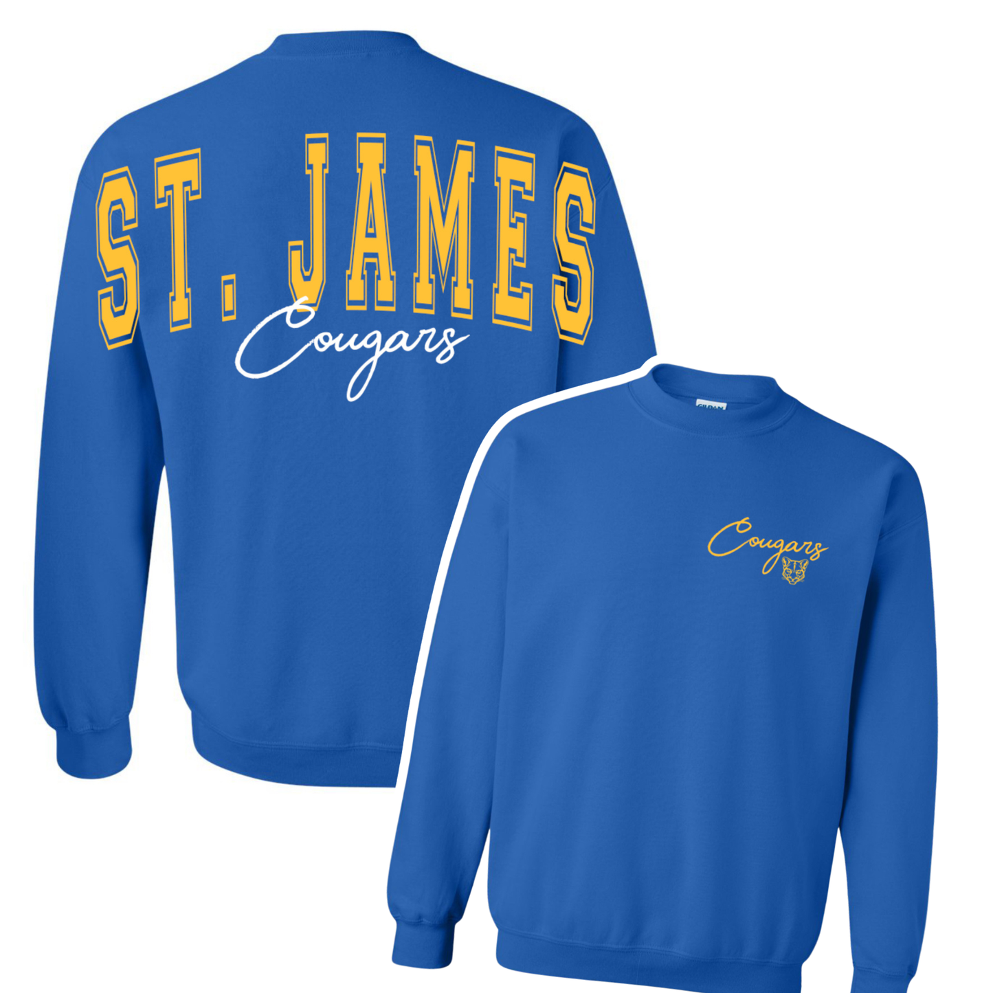 Preorder Custom Arm to Arm Crewneck - St. James Cougars