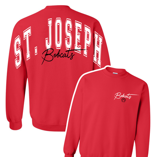 Preorder Custom Arm to Arm Crewneck - St. Joseph Bobcats