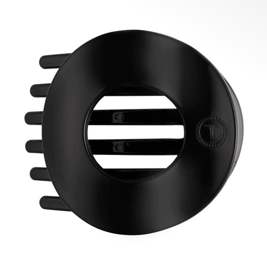 Jet Black Circle Flat Clip - Large