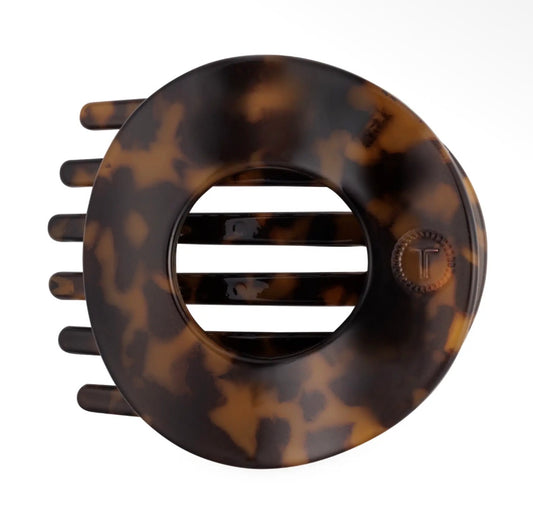 Tortoise Circle Flat Clip - Small