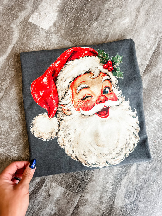 Vintage Santa Graphic Long Sleeve