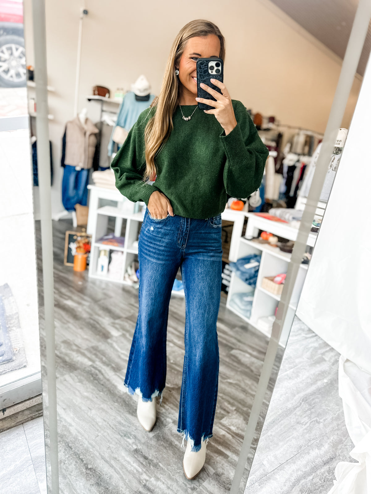 Lynne High Rise Relaxed Deim