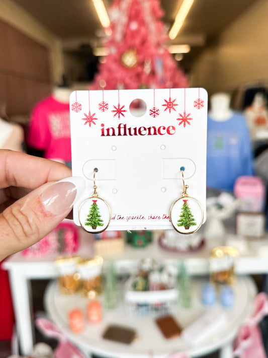 Vintage Christmas Tree Earrings