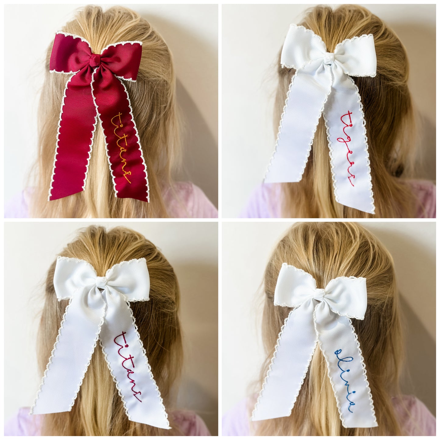 Preorder Custom Embroidered Bow