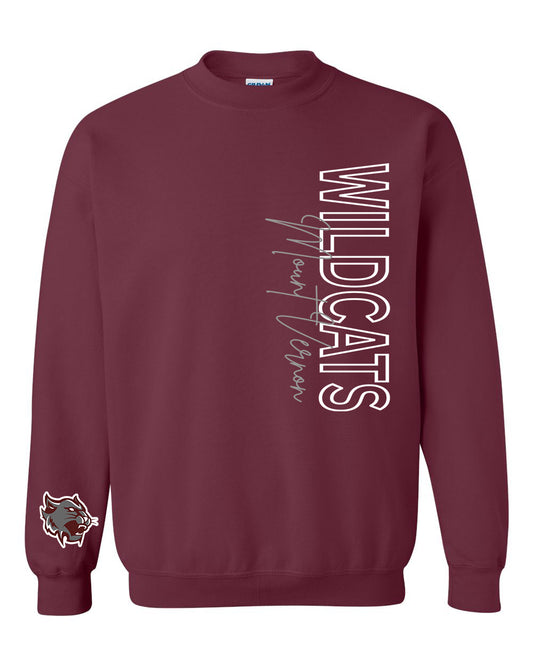 Preorder Mt. Vernon Wildcats Statement Long Sleeve/Crewneck (Maroon)