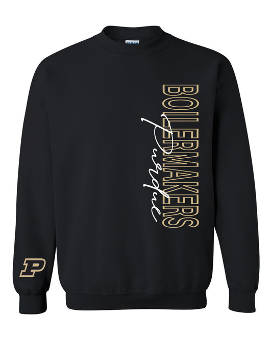 Preorder PU Statement Long Sleeve/Crewneck (Black)