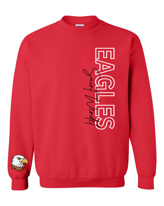 Preorder Saint Wendel Eagles Statement Long Sleeve/Crewneck (Red)