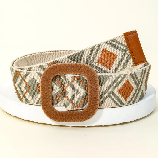 Boho Love Square Buckle Belt