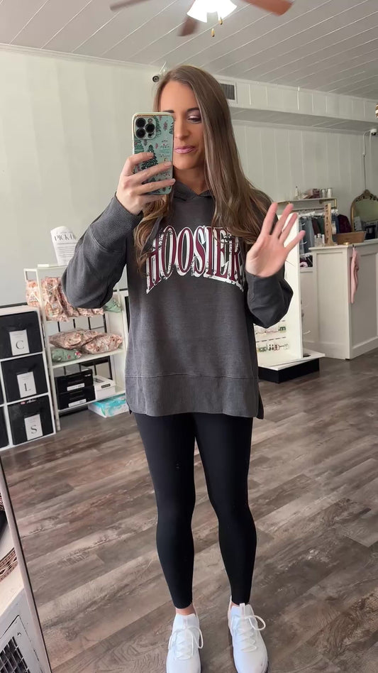 Hoosiers Oversized Acid Wash Hoodie