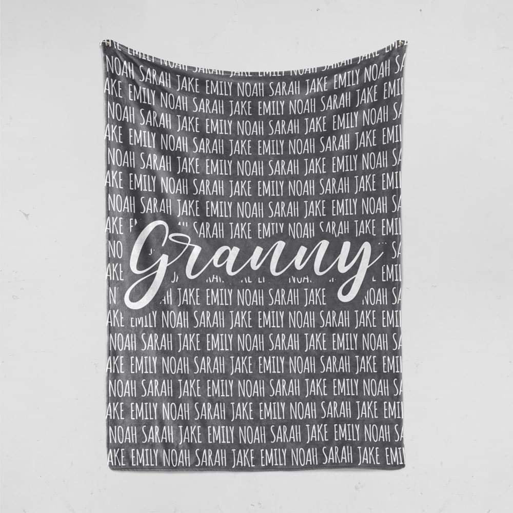 Personalized Multi-Name Blanket