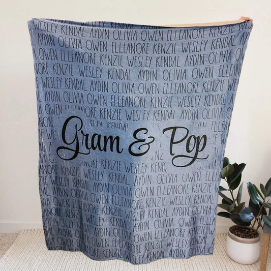 Personalized Multi-Name Blanket