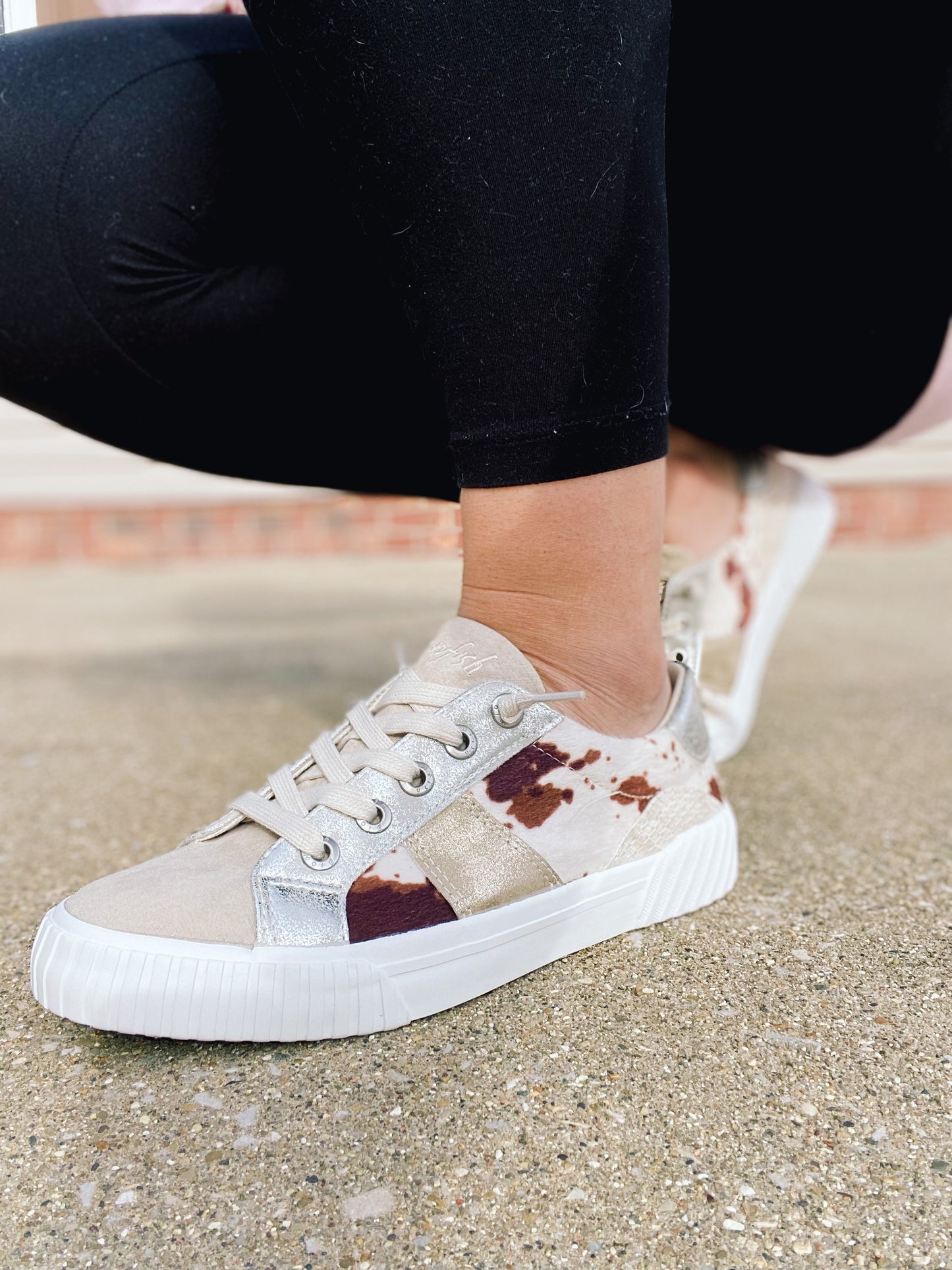 Blowfish Malibu Wave Cow Print Sneakers