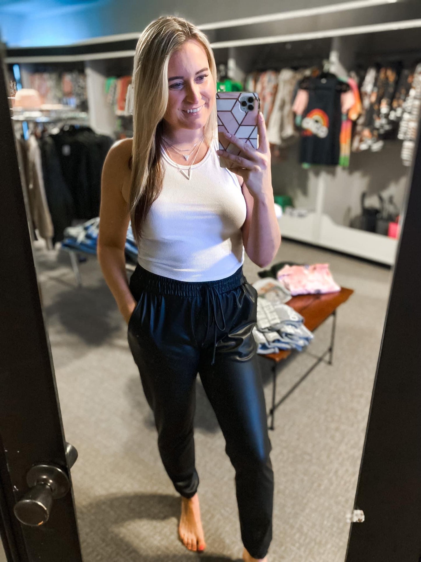 Leather Joggers *final sale*